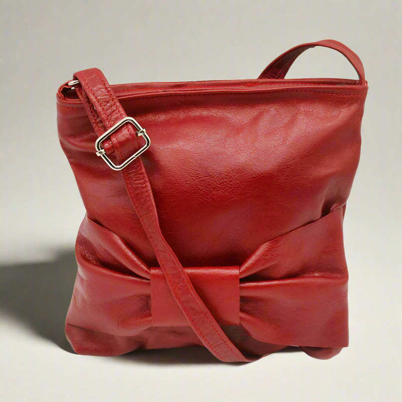 Bow Leather Sling Bag