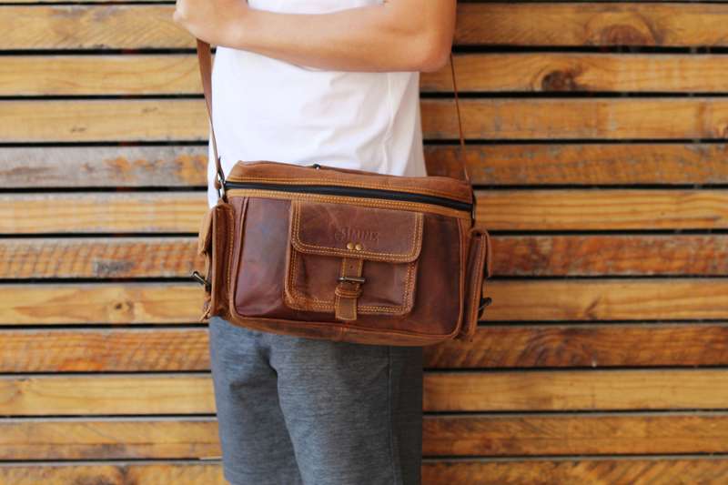 Vintage Leather Camera Bag