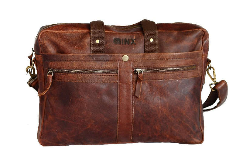 St Tropez Leather Laptop Bag