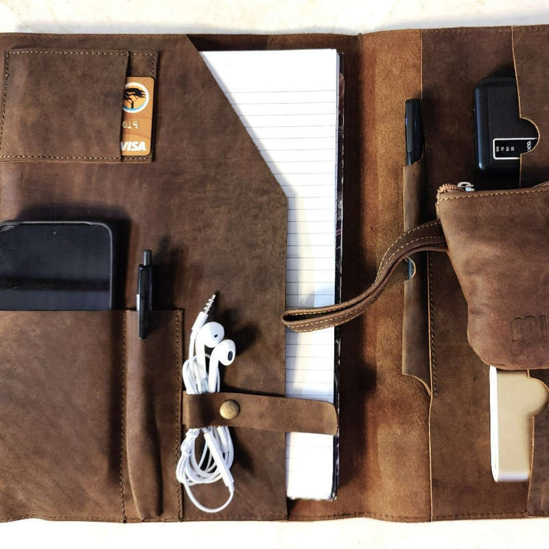 Multifunctional Leather Business Folder