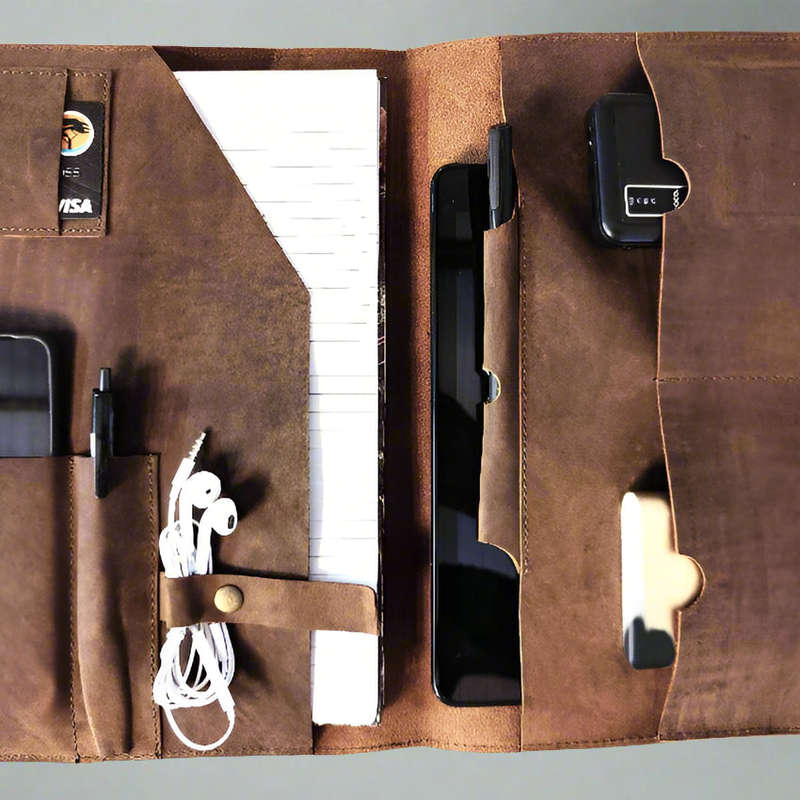 Multifunctional Leather Business Folder