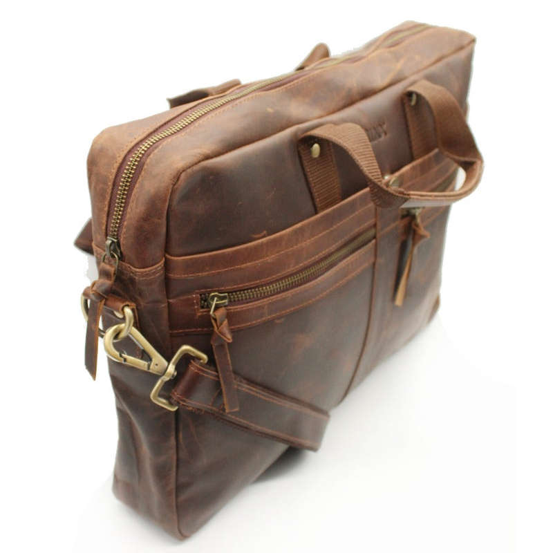 St Tropez Leather Laptop Bag
