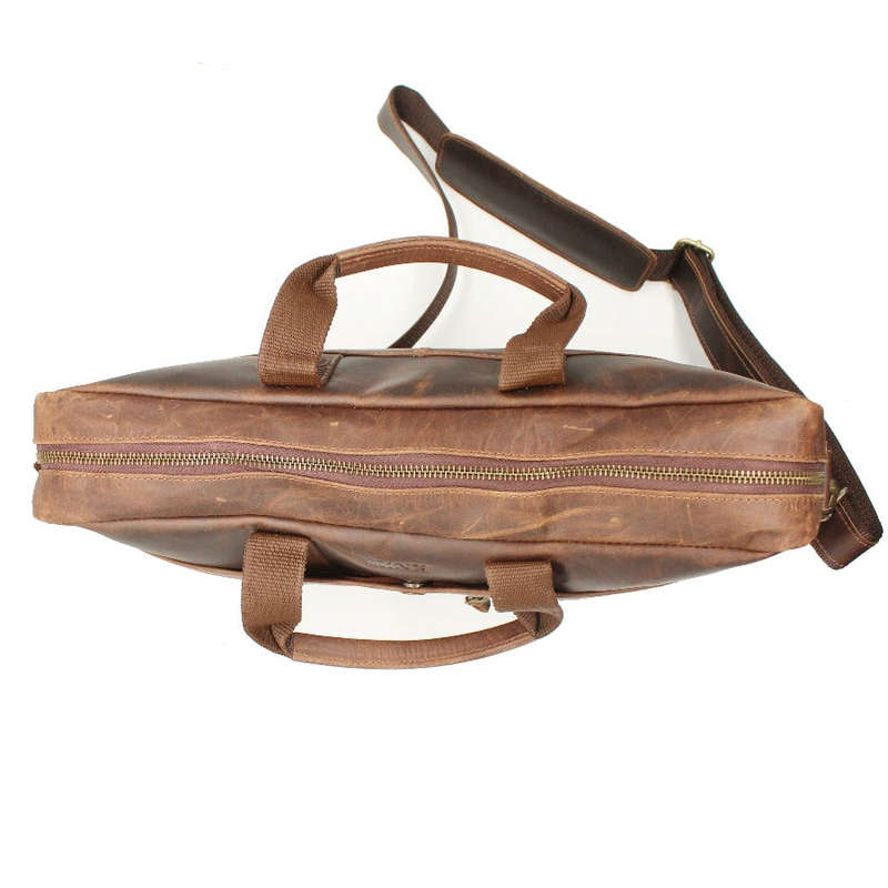 St Tropez Leather Laptop Bag