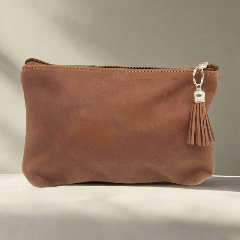Bow Leather Make Up Bags