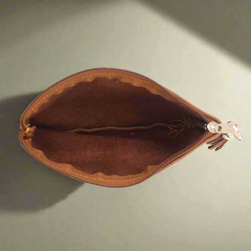 Bow Leather Make Up Bags