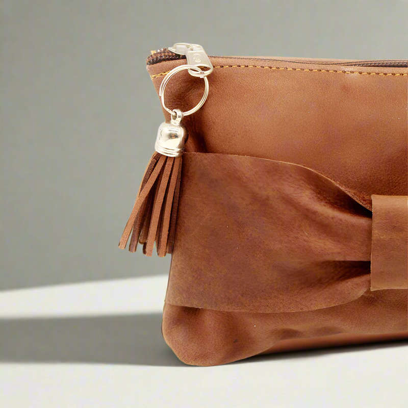 Bow Leather Make Up Bags