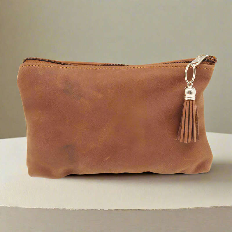 Bow Leather Make Up Bags