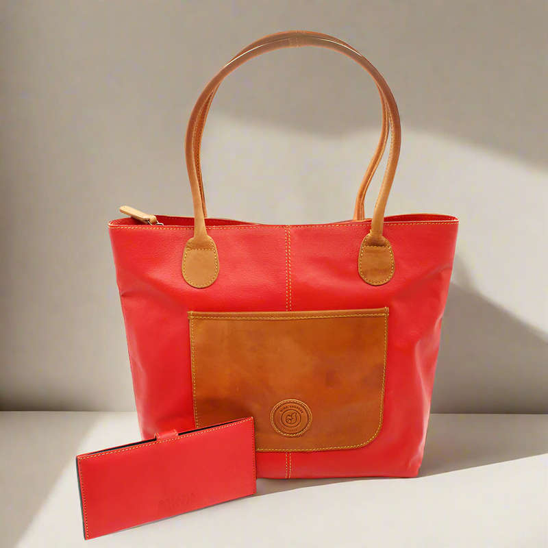 Ruby Leather Handbag
