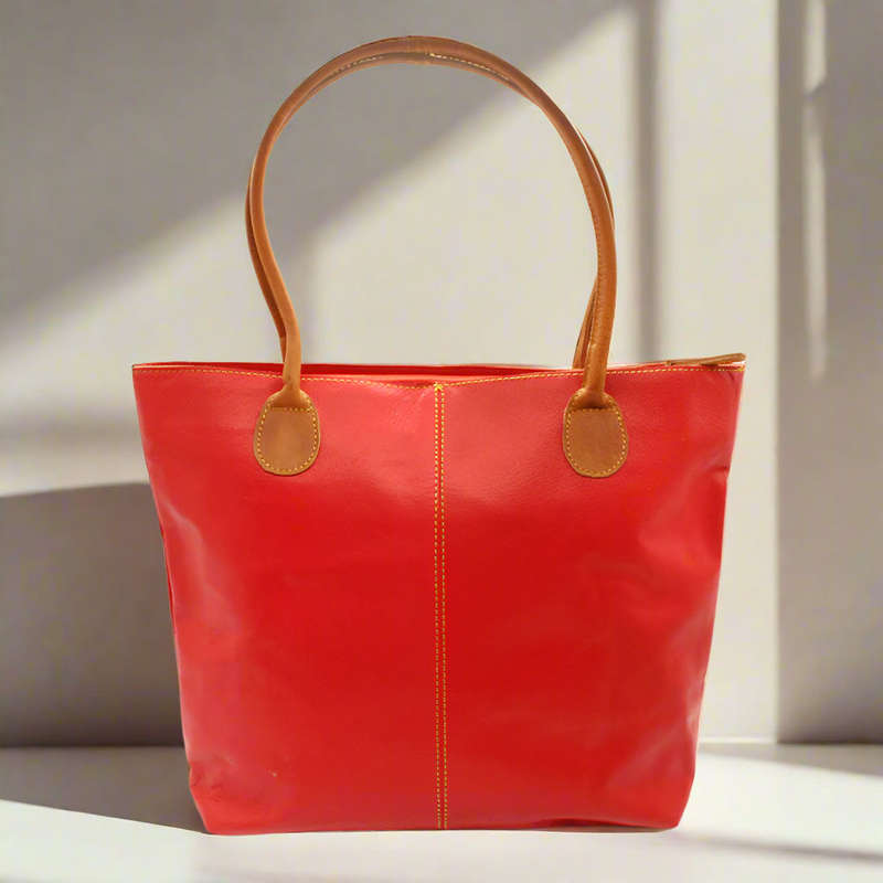 Ruby Leather Handbag