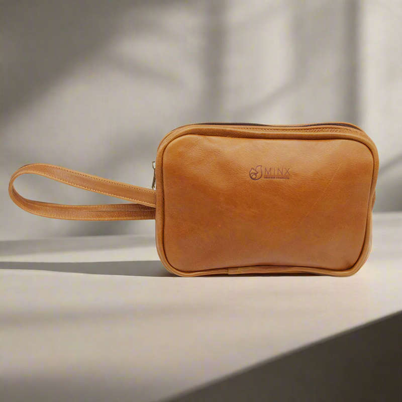 Dino Leather Toiletry Bag