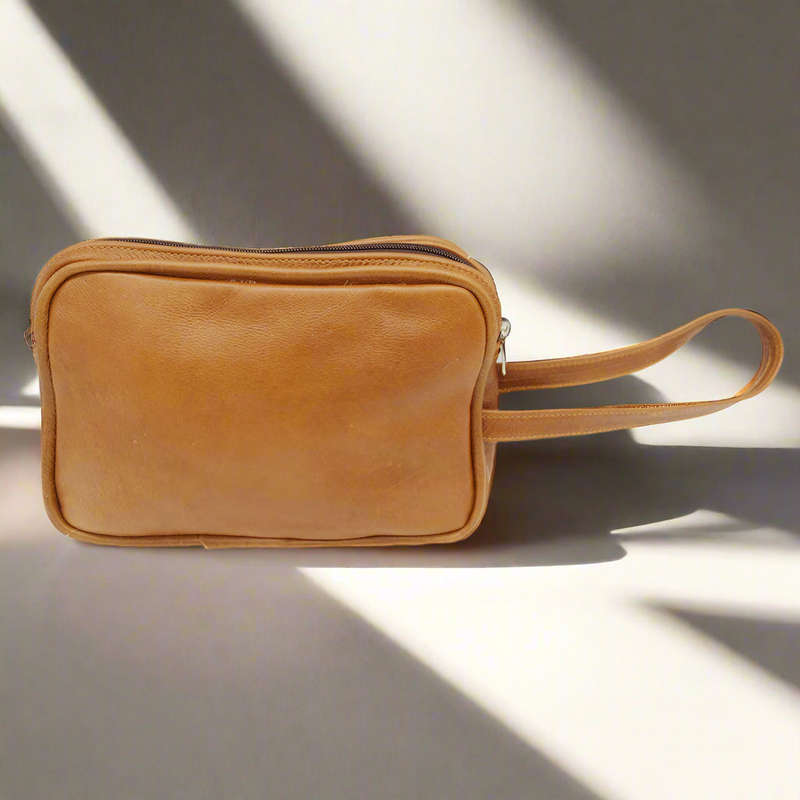 Dino Leather Toiletry Bag
