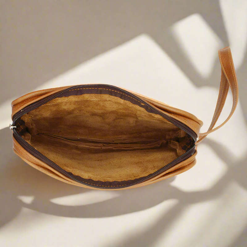 Dino Leather Toiletry Bag