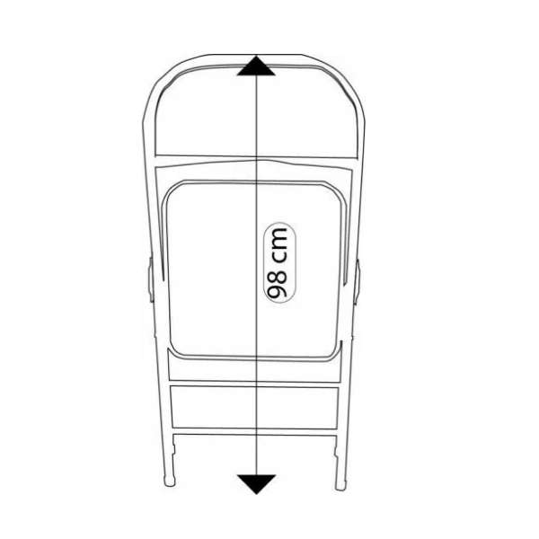 Foldable Metal Chair with Padded Seat - Portable and Comfortable