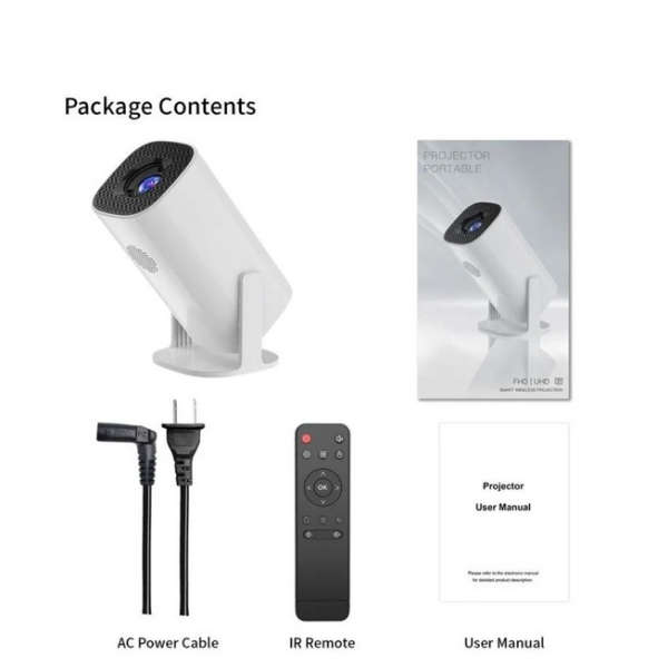 Portable WiFi Bluetooth Projector  4K Video Support