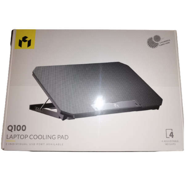 Ergonomic Laptop Cooling Stand | Powerful Cooling, 4 Height Adjustable Levels, Dual USB Port | Sl...