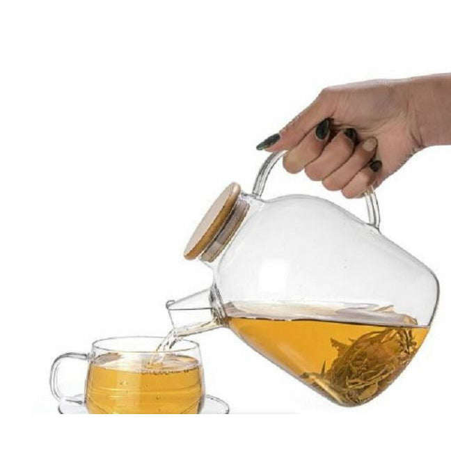 Elegant Glass Teapot / Kettle with lid (1,5L)