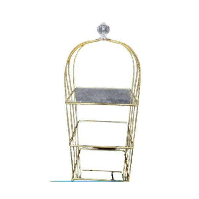 3 Tier - Designer Gold Mirror stand