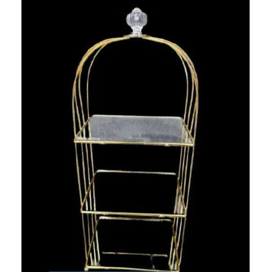 3 Tier - Designer Gold Mirror stand