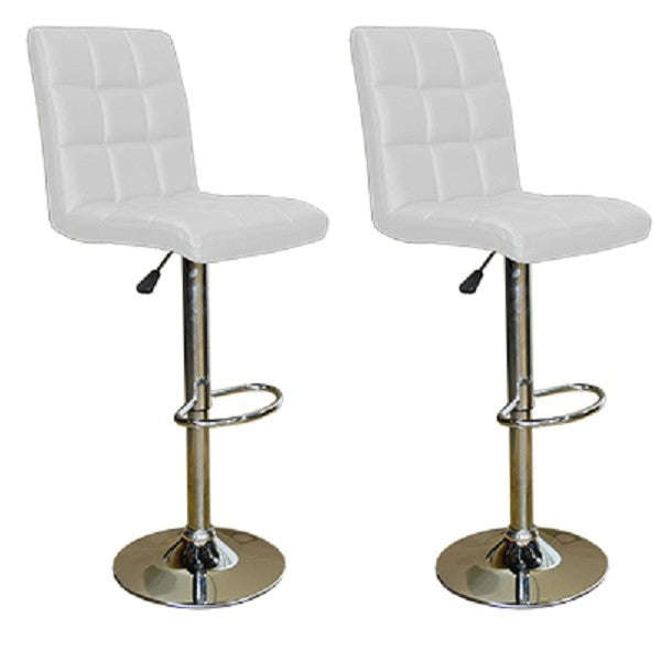 Imprezza Faux leather barstool - Block design- set of 2