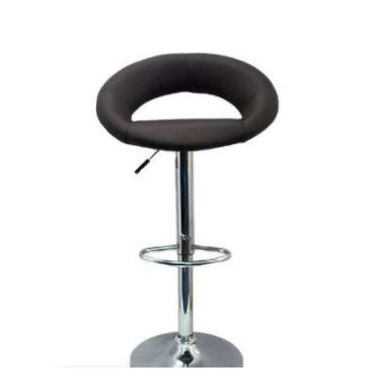Faux Leather Swivel Cut-out Bar Stool. Available in Black , Brown , Red or White