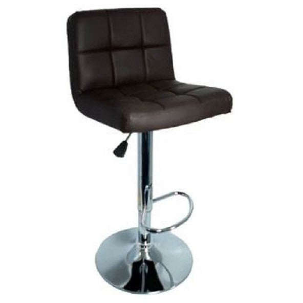 Faux Leather High Back Swivel Bar Stool. Available in various colours