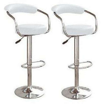 Broadway - Modern PU Leather Bar stool Set of 2 - Available in White, Red, Brown and Black