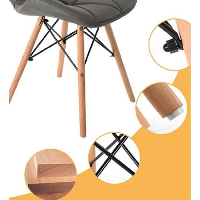 Bright Diamond Padded chairs with wooden legs - Various colours available