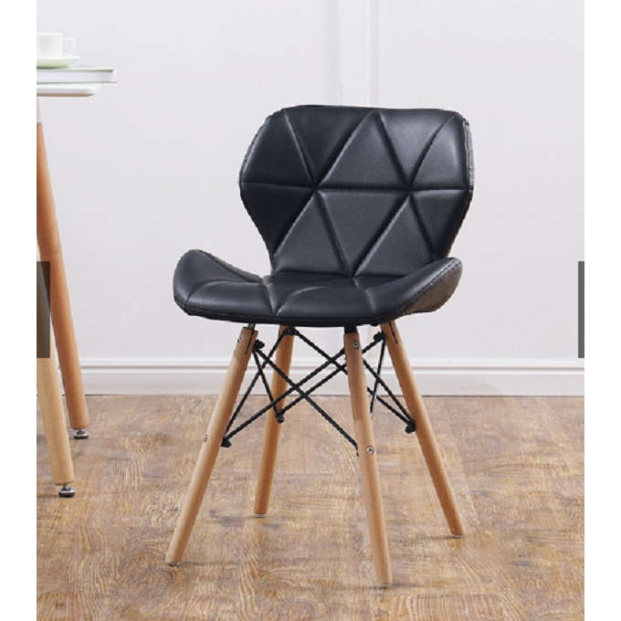 Bright Diamond Padded chairs with wooden legs - Various colours available