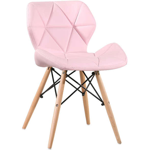 Bright Diamond Padded chairs with wooden legs - Various colours available