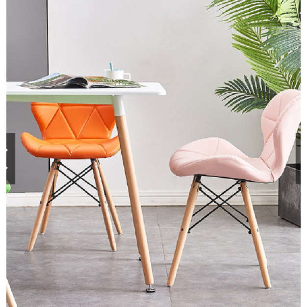 Bright Diamond Padded chairs with wooden legs - Various colours available