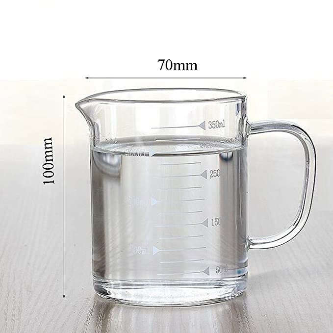Set of borosilicate glass measuring jugs - 350ml and 500 ml