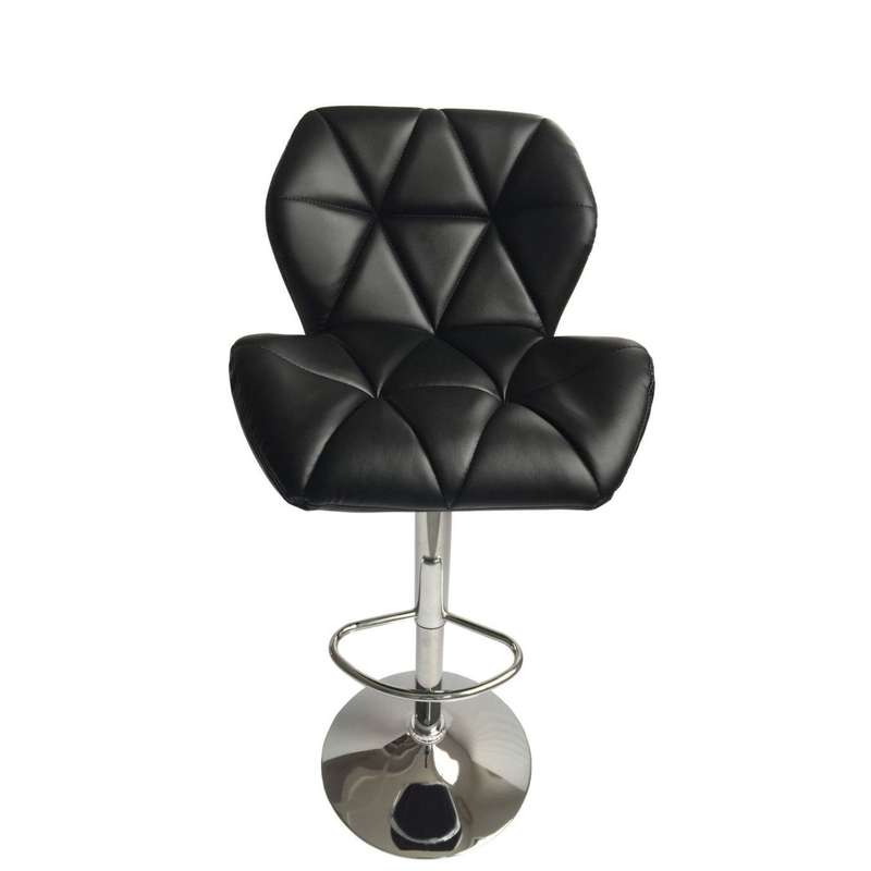 Luxury Diamond Padded Bar stools  - Black - set of 2