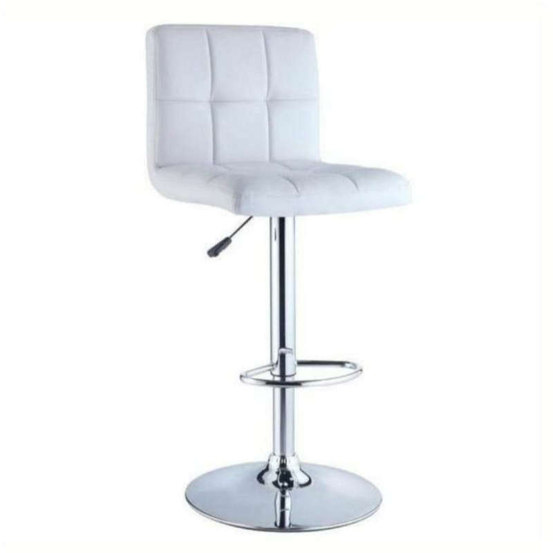 Faux Leather High Back Swivel Bar Stool. Available in various colours