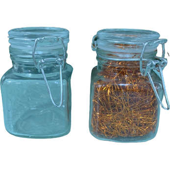 Glass Clip Jars- pack of 10