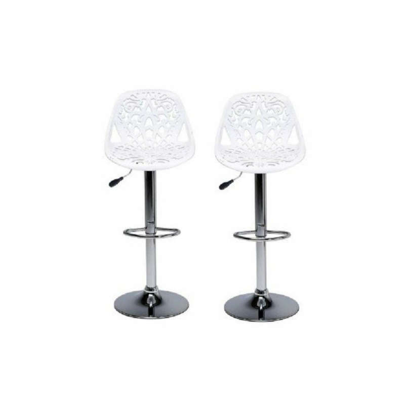 Reena Floral Barstool / Patio stools - Set of 2. Available in Black or White