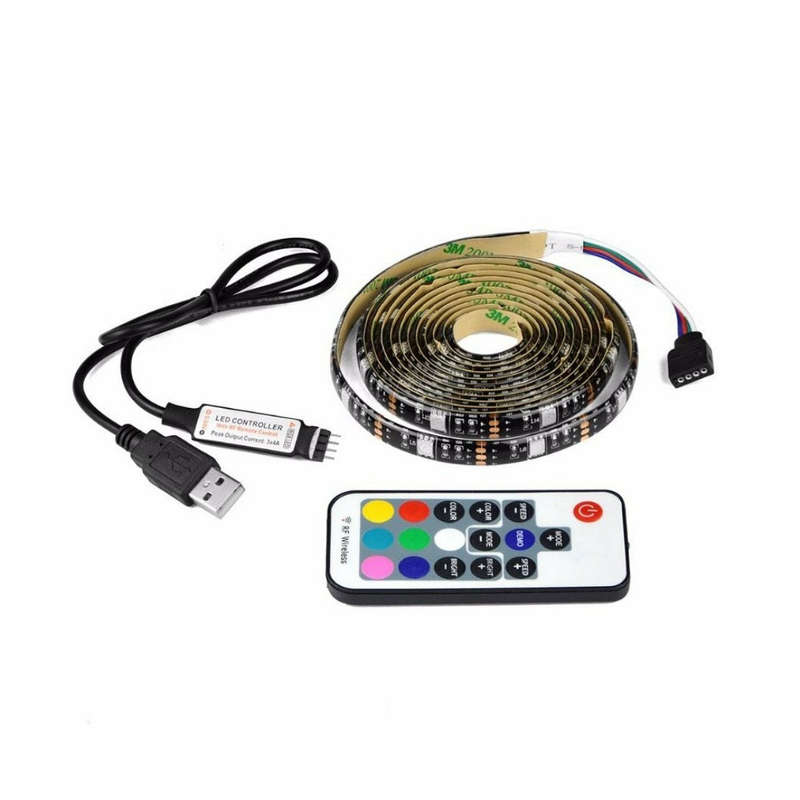 3 Meter Home Decor TV Backlight LED RGB Strip Light With Remote (USB Port)
