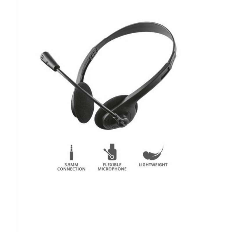 Trust 2 in 1 Chat Headset Pack-Includes Exis Stylish VGA Webcam