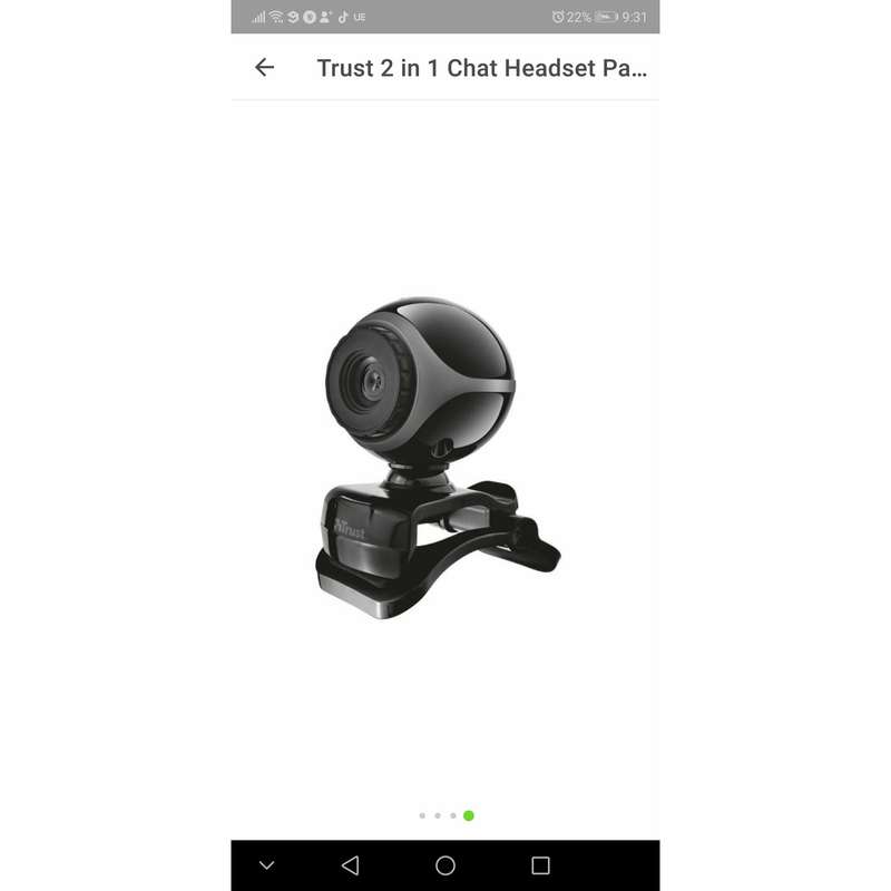 Trust 2 in 1 Chat Headset Pack-Includes Exis Stylish VGA Webcam