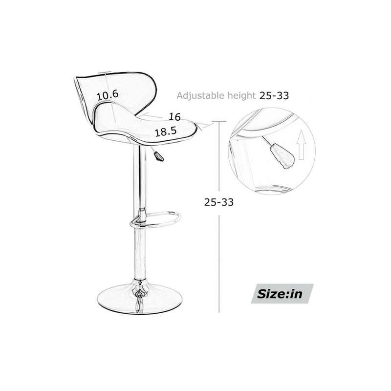 Modern Sports Barstools  set of 2 -  Available in various colours