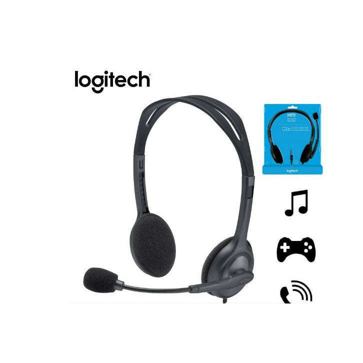 Logitech Stereo Headset With Noise-cancelling Microphone - H111