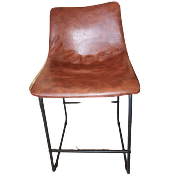 Kepa Faux Leather Barstool - Available in Black or Brown