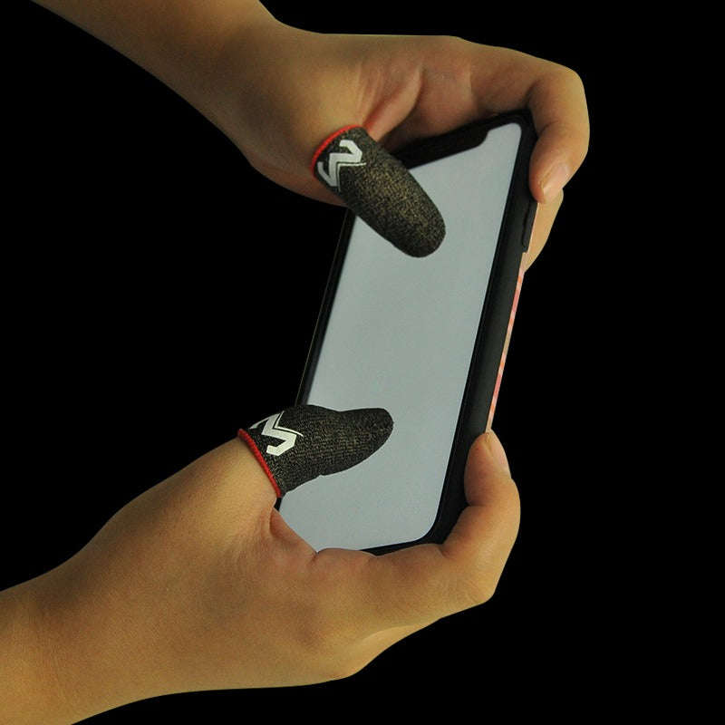 MEMO Anti Sweat Fiber Mobile Gaming Thumb Sleeves - Red and Black