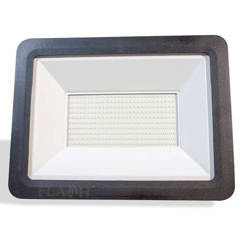 FLASH High Power Slim SMD LED 200W Floodlight Daylight 6000K Matt Black
