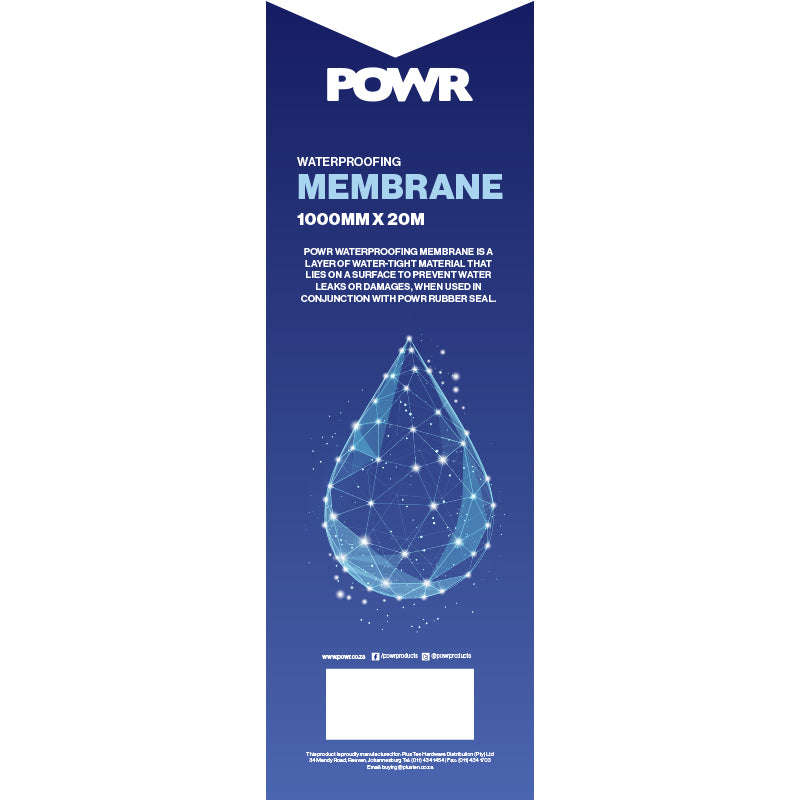 POWR Waterproofing Membrane Premium Grade 1000mm X 20m