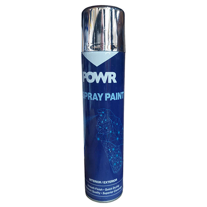 POWR Spray Paint Metallic Chrome Mirror 300ml ( 12 Pack )