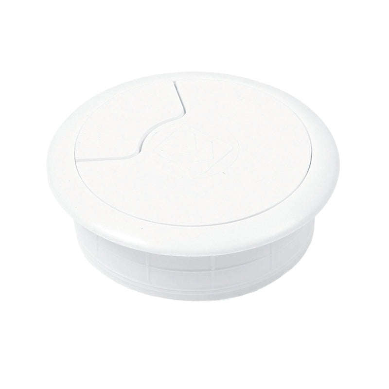 ROCO Round Cable Management Desk/Counter Port White 64mm