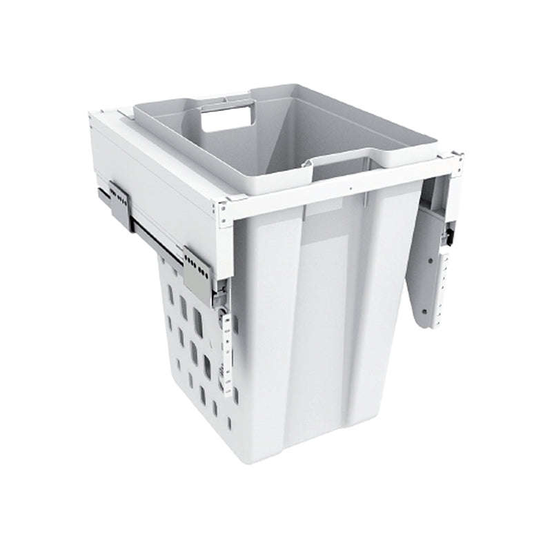 ROCO Pull Out Laundry Bin (450mm Base) White 50 Litre