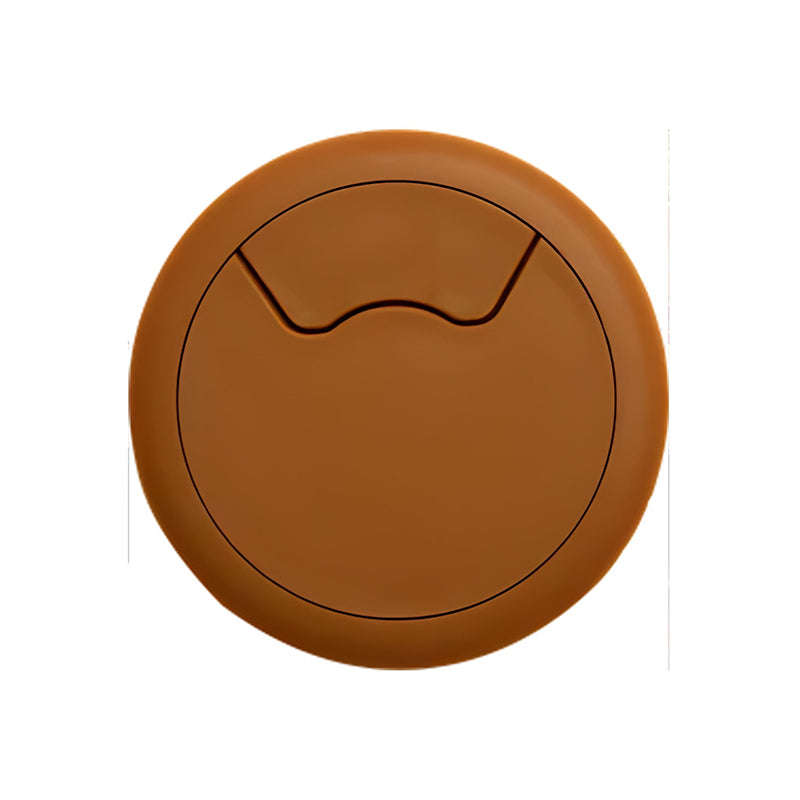 ROCO Round Cable Management Desk/Counter Port Oak 64mm
