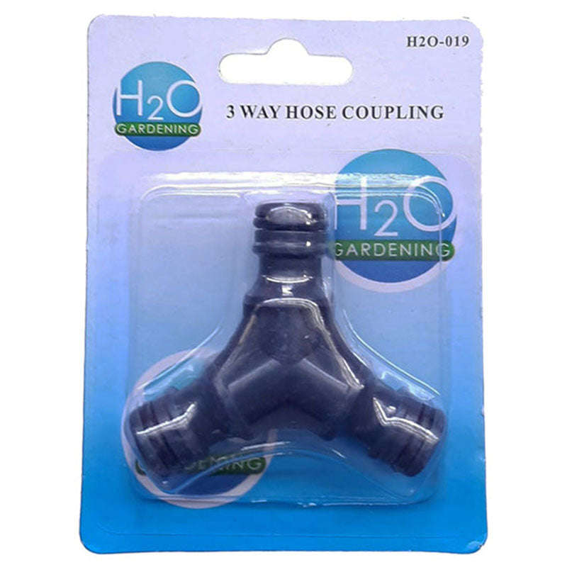 H20 Garden Hose Coupling 3 Way Split Water Flow
