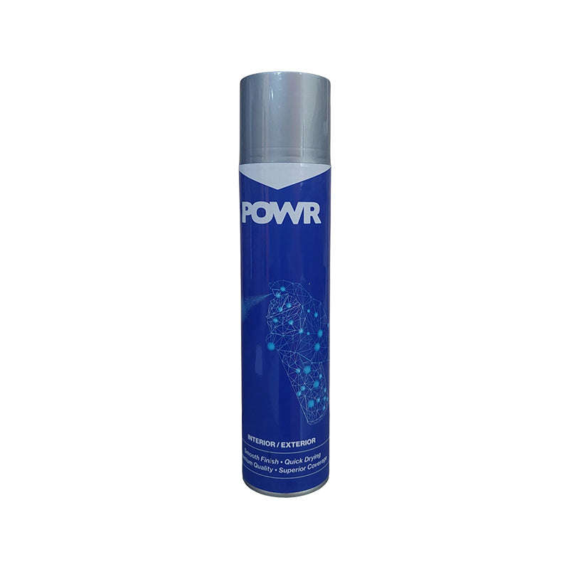 POWR Spray Paint STD 300ml Tin Grey Silver ( 12 Pack )